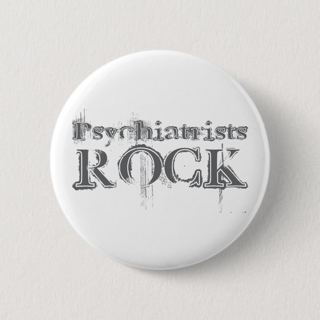 Psychiaters-Felsen Button (Vorderseite)