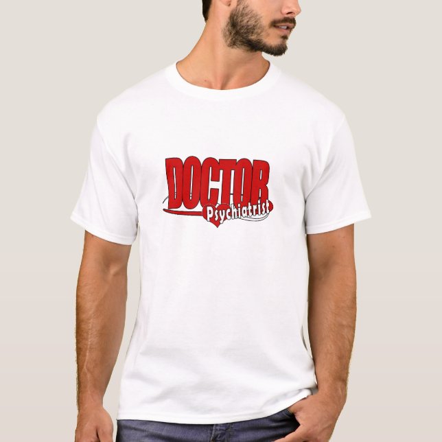PSYCHIATERS-LOGO-GROSSER ROTER DOKTOR T-Shirt (Vorderseite)