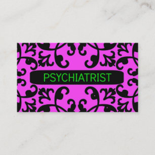 Psychiatre Carte de visite rose