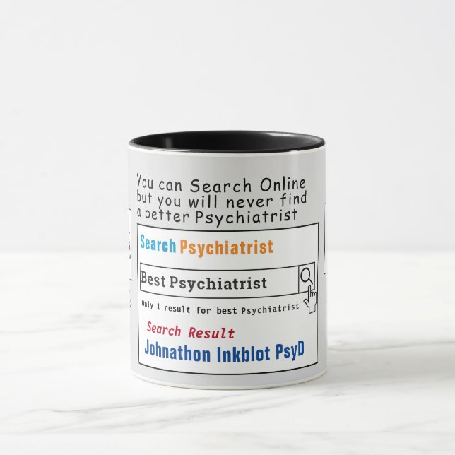 Psychiatre Funny Meilleur Mug de recherche (Centre)