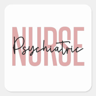 Psychiatrische Krankenschwester   Geschenke für Kr Quadratischer Aufkleber