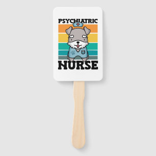 Psychiatrische Krankenschwester Hund Lover Nationa Fächer