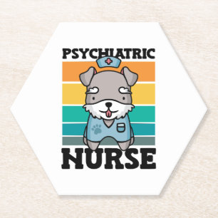 Psychiatrische Krankenschwester Hund Lover Nationa Untersetzer