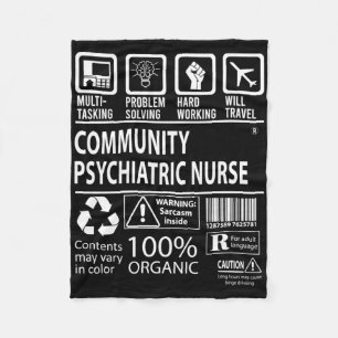 Psychiatrische Krankenschwester in der Gemeinschaf Fleecedecke