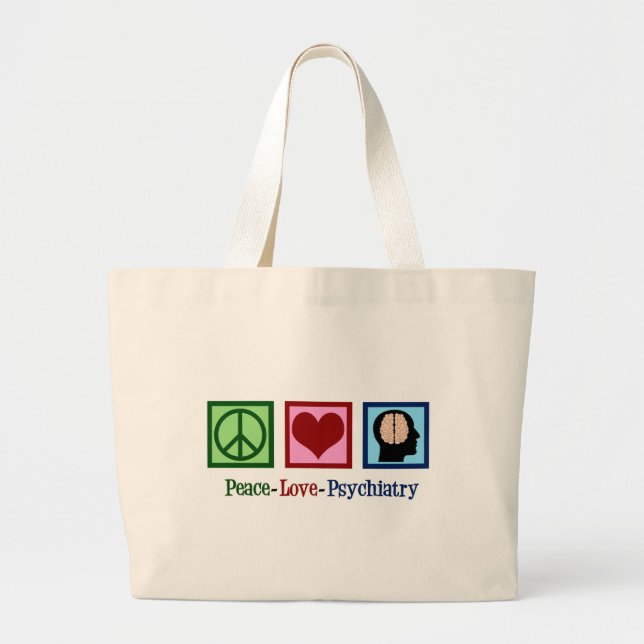Psychiatrische Liebe Psychiatrie Jumbo Stoffbeutel (Vorne)