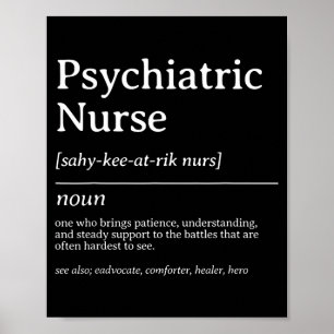 Psychiatrische Pflegekraft Definition Geistesgesun Poster