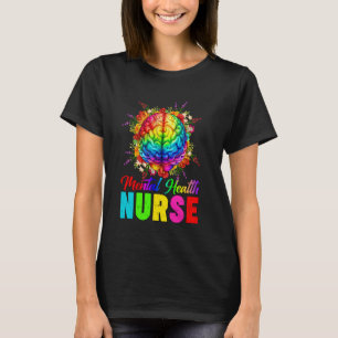 Psychiatrische Pflegekraft Gehirn & Blumen Psychis T-Shirt