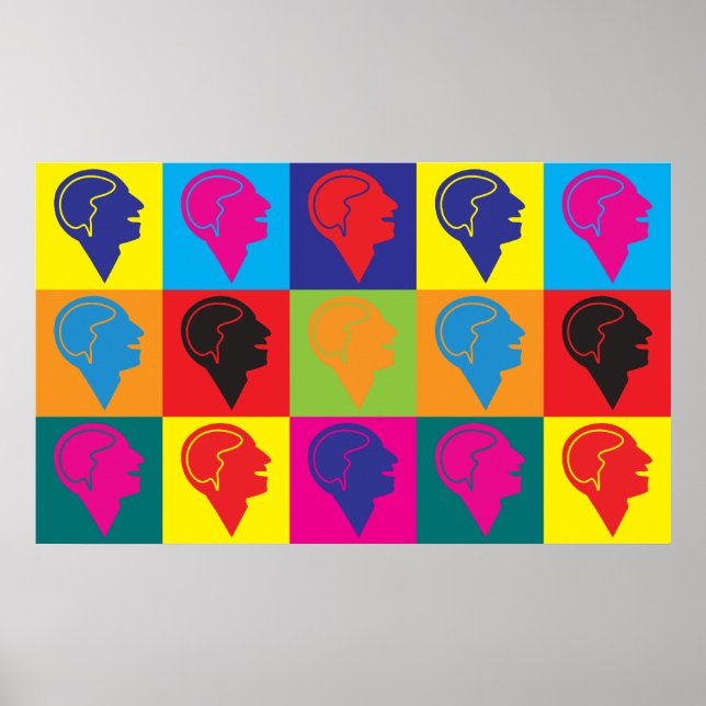Psychiatrische Pop Kunst Poster (Vorne)