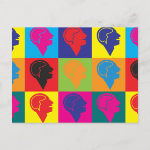 Psychiatrische Pop Kunst Postkarte