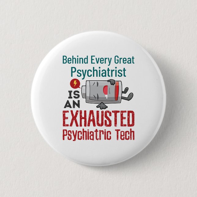 Psychiatrische Technik Psychische Psychologin Funn Button (Vorderseite)