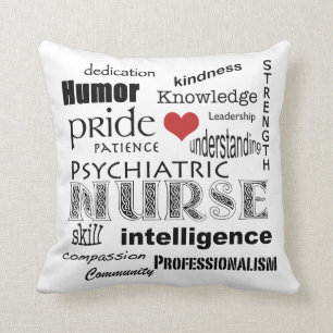 Psychiatrischer Krankenschwester-Stolz+Herz Kissen