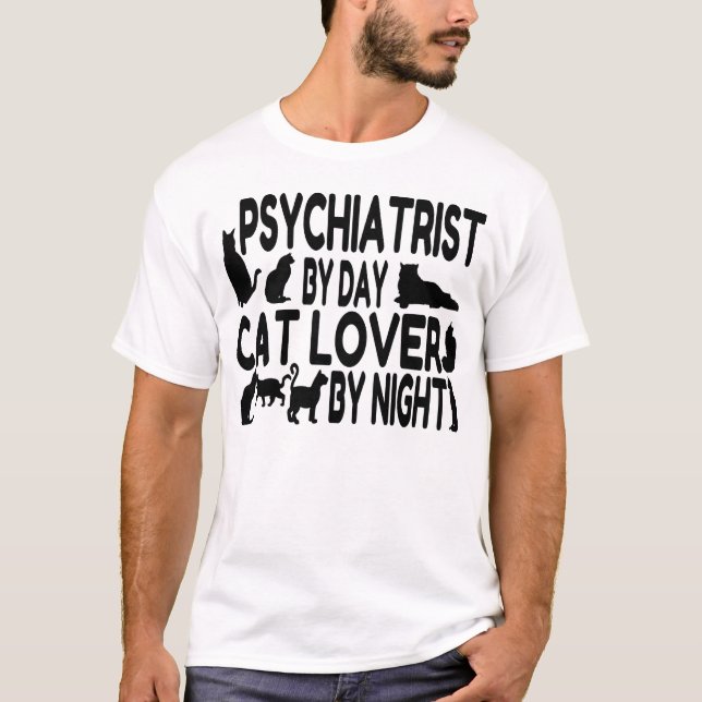 Psychiatristin Cat Lover T-Shirt (Vorderseite)