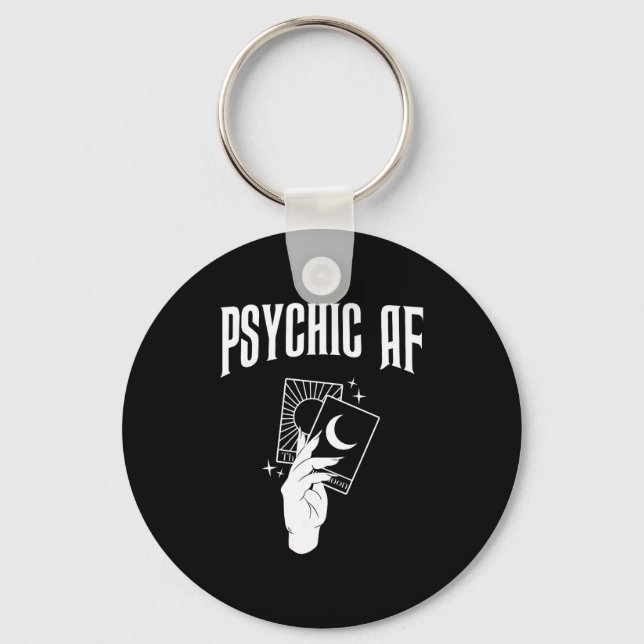 Psychic Af Funny New Age Occult Tarot Clairvoyant  Schlüsselanhänger (Vorderseite)