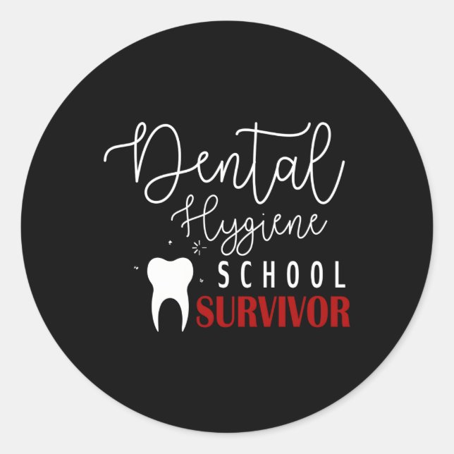 Psychisch-Hygienisch-Student Hygieneschule Survivo Runder Aufkleber (Vorderseite)