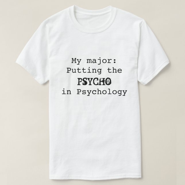 PSYCHISCH in der Psychologie T-Shirt (Design vorne)