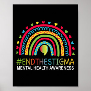 Psychische Angelegenheiten beenden das Stigma Rain Poster