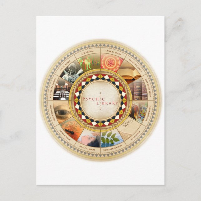 Psychische Bibliothek Postkarte (Vorderseite)
