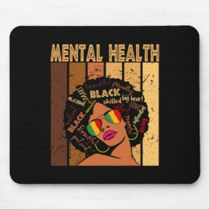 Psychische Gesundheit Afro Afrikanische schwarze G Mousepad