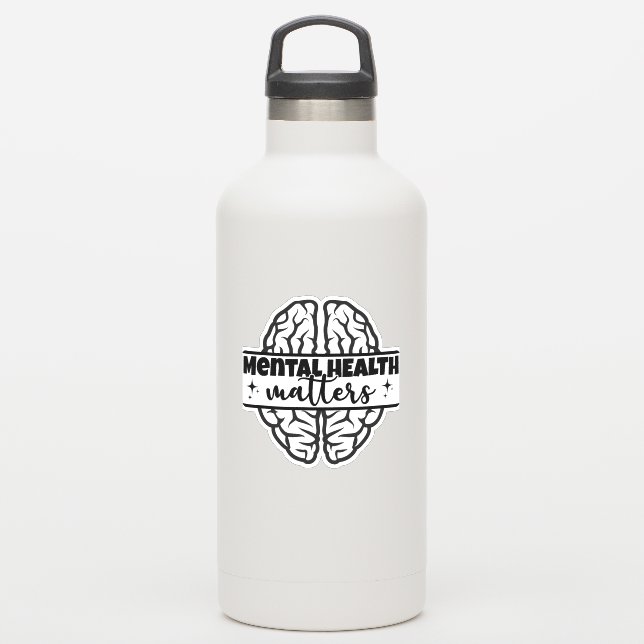 Psychische Gesundheit Aufkleber (Wassserflasche)
