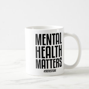 Psychische Gesundheit beendet das Stigma-Wissen üb Kaffeetasse