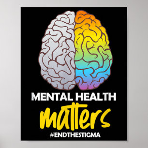 Psychische Gesundheit beendet Stigma Mental Health Poster