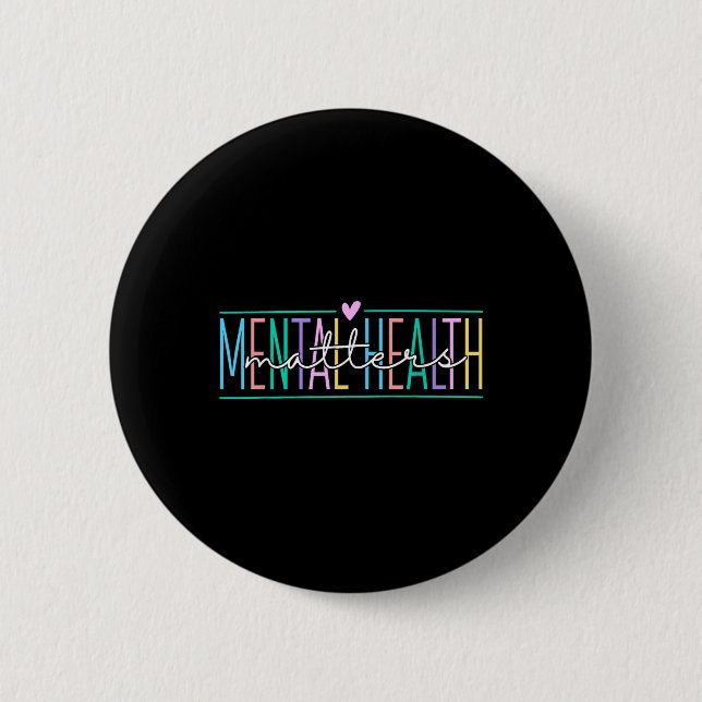 Psychische Gesundheit - Bewusstsein Button (Vorderseite)