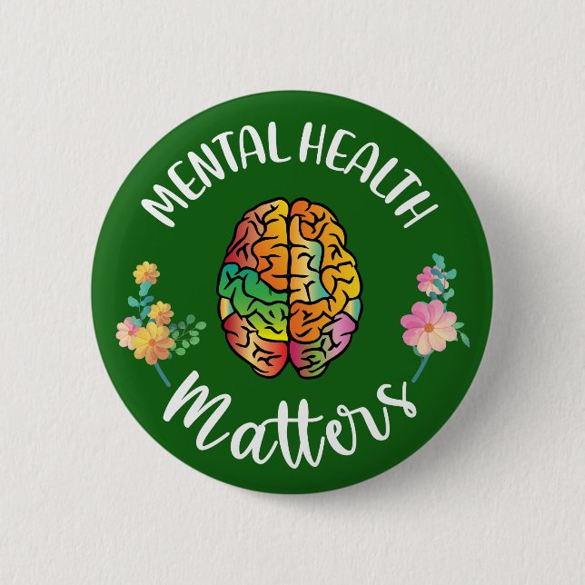 Psychische Gesundheit | Bewusstsein für psychische Button (Vorderseite)