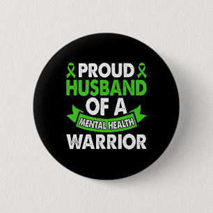 Psychische Gesundheit Bewusstsein Husbynd Krieger Button