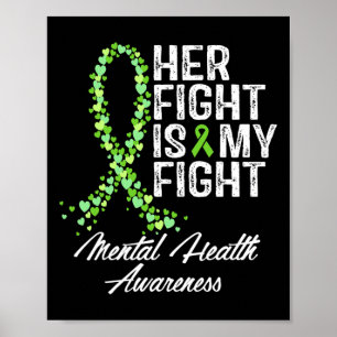 Psychische Gesundheit Bewusstsein Ihr Kampf ist me Poster