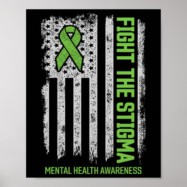 Psychische Gesundheit Bewusstsein Kampf gegen das  Poster (Vorne)