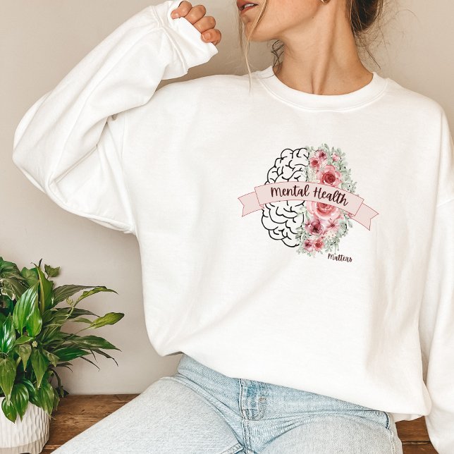 Psychische Gesundheit | Blume Mind Ribbon Sweatshirt (Von Creator hochgeladen)