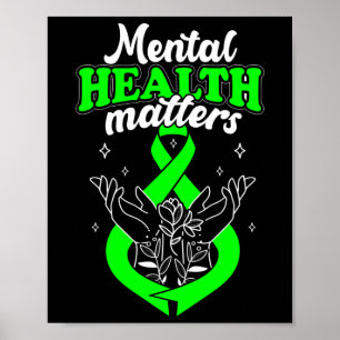 Psychische Gesundheit Blume Sensibilisierung für F Poster
