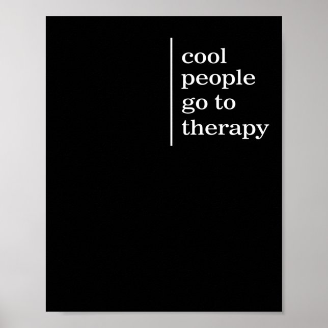 Psychische Gesundheit Coole Menschen gehen zu Ther Poster (Vorne)
