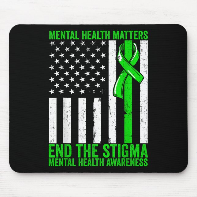 Psychische Gesundheit Das Bewusstsein für psychisc Mousepad (Vorne)