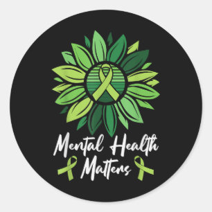 Psychische Gesundheit Depression Psychische Gesund Runder Aufkleber