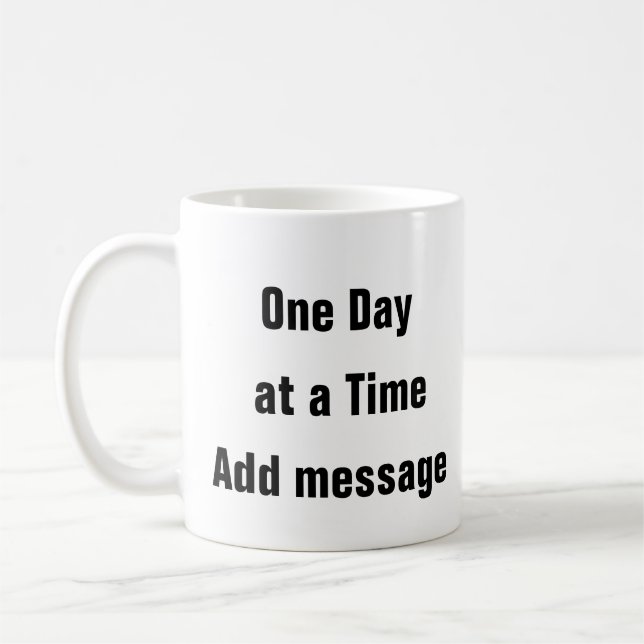 Psychische Gesundheit einen Tag nach einer positiv Kaffeetasse (Links)