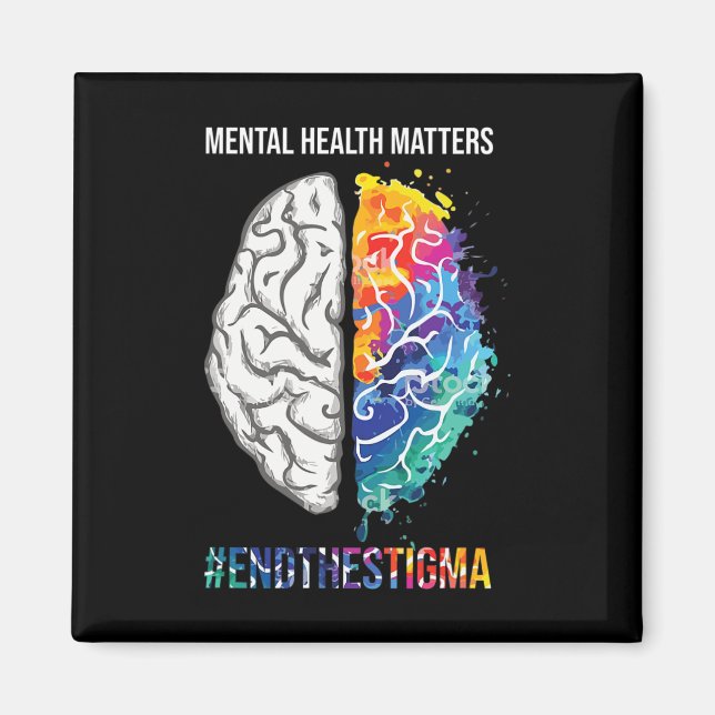 Psychische Gesundheit Fragen Aufklärung Monat Kost Magnet (Vorne)