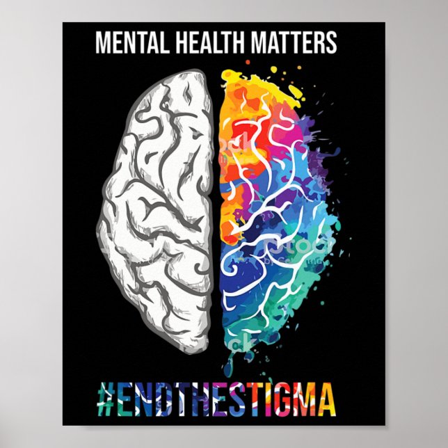 Psychische Gesundheit Fragen Aufklärung Monat Kost Poster (Vorne)