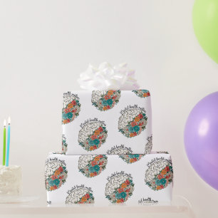 Psychische Gesundheit Fragen des Blumengehirns Psy Geschenkpapier