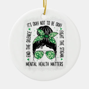 Psychische Gesundheit Fragen und Probleme der psyc Keramik Ornament