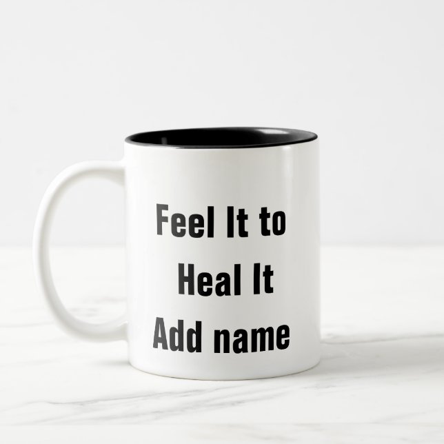 Psychische Gesundheit fühlt sich zu heilen IT-Ther Zweifarbige Tasse (Links)