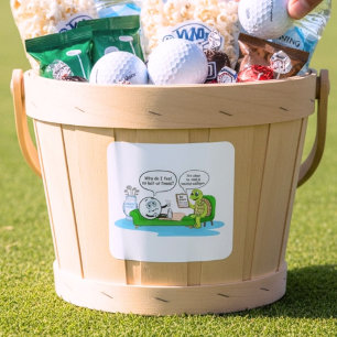 Psychische Gesundheit – Genesungswünsche, Golferhu Quadratischer Aufkleber