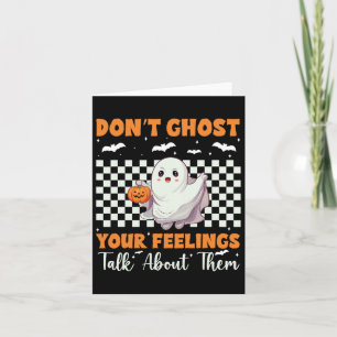 Psychische Gesundheit Halloween Gebt eure Gefühle Karte