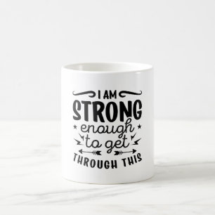 Psychische Gesundheit Ich bin stark genug Angst An Kaffeetasse