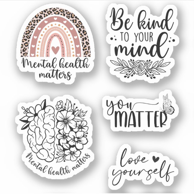 Psychische Gesundheit, Inspiration, psychische Ges Aufkleber (Vorderseite)