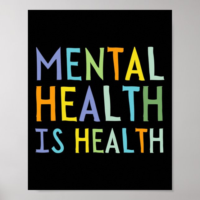 Psychische Gesundheit ist Bewusstsein für psychisc Poster (Vorne)
