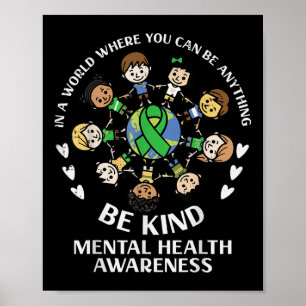 Psychische Gesundheit ist ein Kind in der Welt Poster