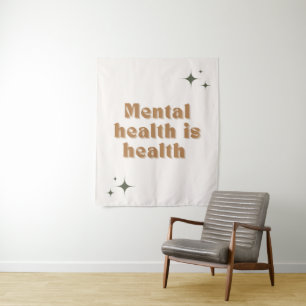 Psychische Gesundheit ist Gesundheitsband Wandteppich