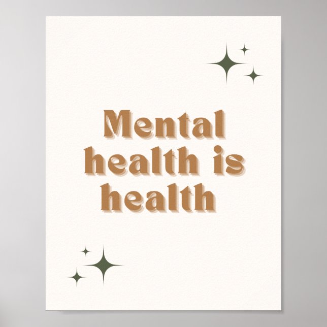 Psychische Gesundheit ist Gesundheitspulster Poster (Vorne)