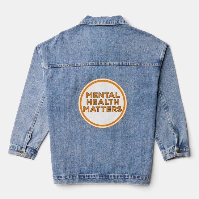 Psychische Gesundheit Jeansjacke (Rückseite)